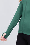 Khanomak Women's Long Sleeve Zip Up Athletic Wear Sweater Work Out Jacket